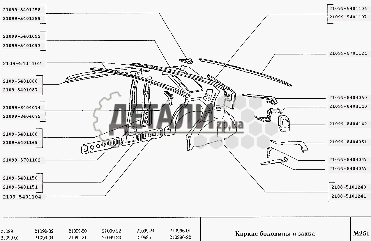 Боковина ваз 2109